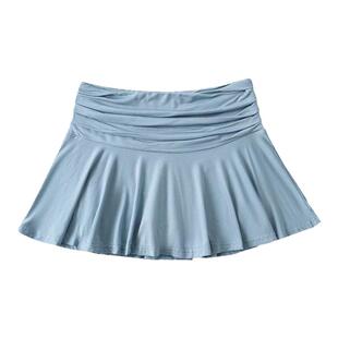 liviahome 辣妹低腰超短裙自带安全裤垂感褶皱A字半身裙女夏季