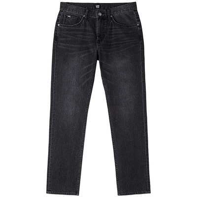 【张凌赫代言】Lee26春夏新品五袋款723修身直筒牛仔裤黑灰色男潮