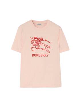 骑士徽标棉质T恤衫BURBERRY