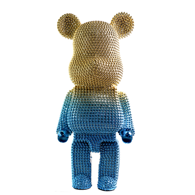 网红电镀新款积木熊暴力熊大摆件客厅雕塑落地式摆件摆台底座