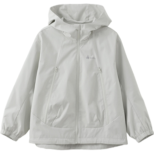 NNGZ设计师风女童防风防水冲锋外套26秋季新款山系户外机能登山服