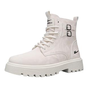 回力鞋子男鞋马丁靴男2026新款冬季白色靴子英伦风高帮工装靴男士