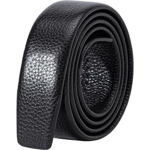 红谷皮带真皮不带头自动扣头层牛皮皮条裤带商务休闲青年男士腰带