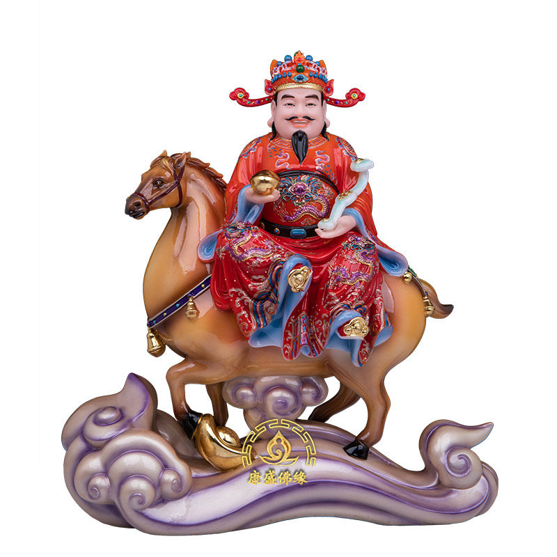 马上发财财神爷像办公室招财摆件