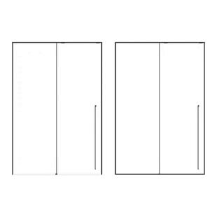 无障碍淋浴房全包框移门下沉卫生间玻璃隔断浴室干湿分离一字极窄