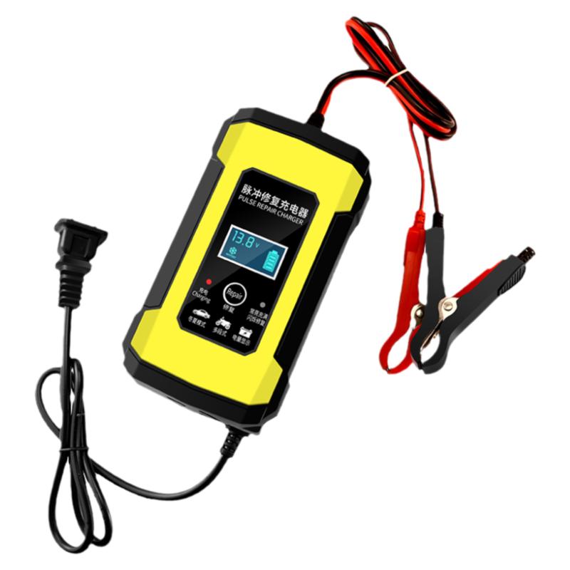 12V伏充电器汽车启停电瓶摩托车踏板蓄电池铅酸通用智能自动修复A