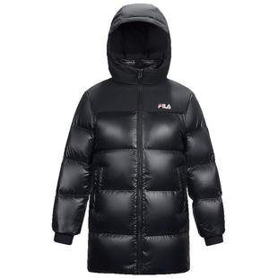 FILA KIDS斐乐童装儿童羽绒服冬季款男女童中长款保暖连帽外套