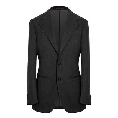 双股精纺羊毛西服套装男三件套