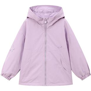 笛莎官方旗舰童装女童加绒外套冬季新款大童女孩儿童加厚冲锋上衣