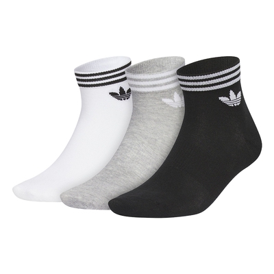 adidas阿迪达斯三叶草短袜春秋男女同款三色三双装袜子JL7668