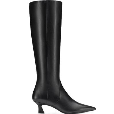 SW尖头细跟拉链长靴女