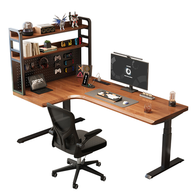 纯橡胶木桌面配公牛桌面插排