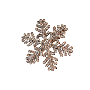 冬天水钻雪花发夹女秋冬侧边刘海碎发夹高级感前额夹子头饰发卡