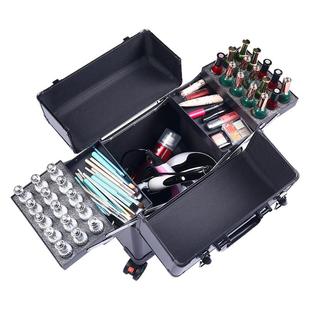 移动化妆箱专业拉杆跟妆手提便携大容量带锁上门美甲纹绣收纳工具