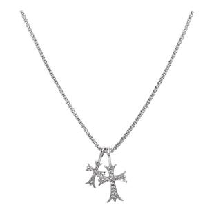 十字架吊坠钛钢项链女款高级感搭配T恤配饰长款装饰衣服毛衣链男