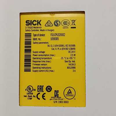 询价-SICK西克CPU安全继电器 FX3-CPU320002