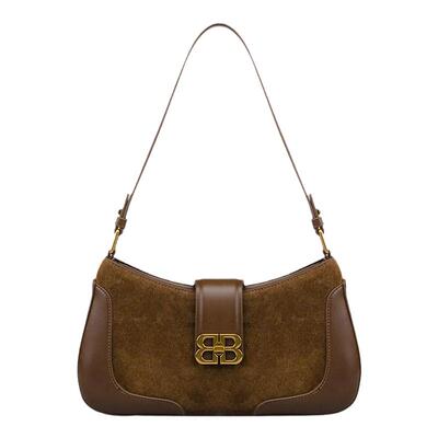 CK真皮法棍腋下包复古单肩斜挎包