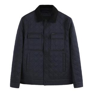 【石墨烯棉服】DIDIBOY秋冬季中年男士按扣翻领爸爸保暖男装外套