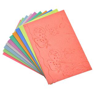 彩色8k吹塑纸a4儿童手工DIY吹塑板A3加厚4mm拓印画板版画制作材料