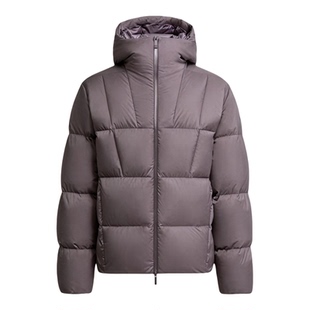 代购蒙口Fusain黑标连帽哑光短款羽绒服鹅绒男款户外夹克外套