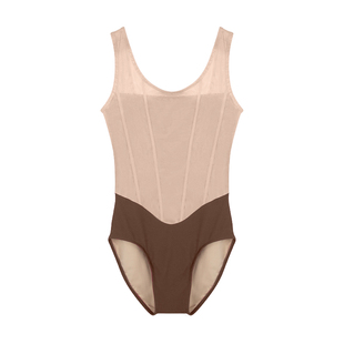 舞苑王军体操服成人女裸感鱼骨专业芭蕾拼色练功形体服吸汗