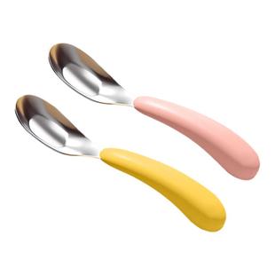 元宝勺子婴儿316宝宝吃饭专用训练学食不锈钢幼儿童勺子家用可爱