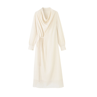 COMMON VALUE「 禅 Pāra 」莱赛尔纤维新中式荡领宽松长袖连衣裙