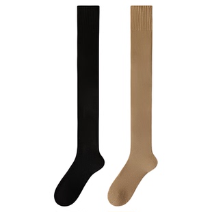 羊毛过膝袜女秋冬款羊绒长筒袜加绒加厚保暖护膝袜高筒大腿袜子