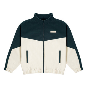 BD健美站春季外套男新款加厚时尚撞色绣花运动外套男宽松