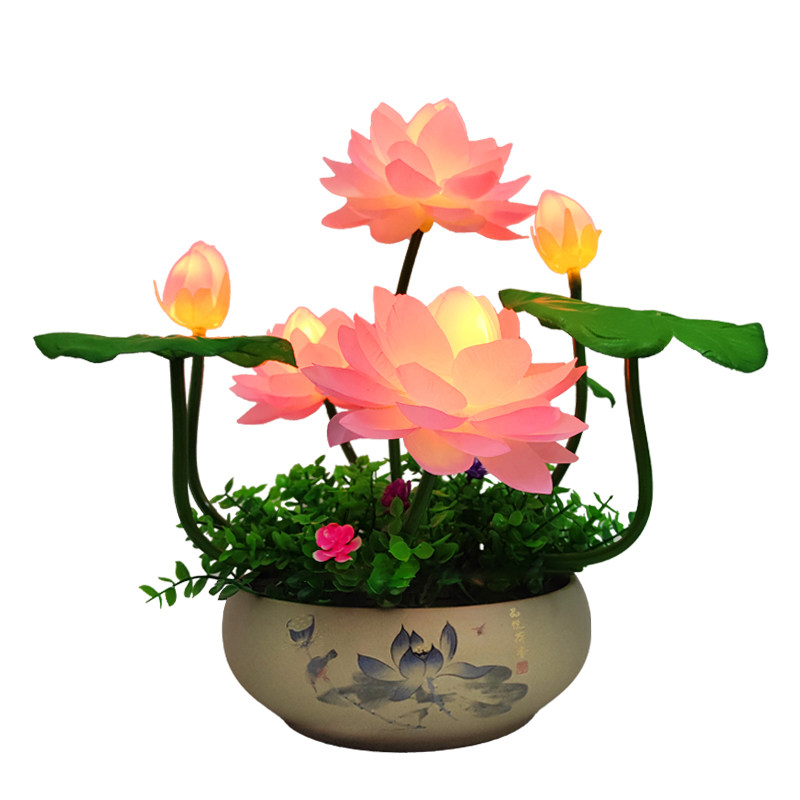 佛前灯充电莲花灯长明灯家用