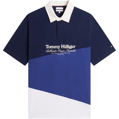 Tommy男装纯棉撞色短袖POLO衫