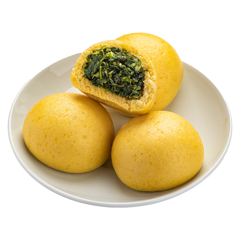 连福记约26个蒲公英菜团子杂粮馒头野菜素馅包子速食早餐加热即食
