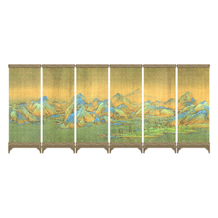 3D-JP屏风拼图迷你桌面摆件国风书房diy古风装饰千里江山图QB1002