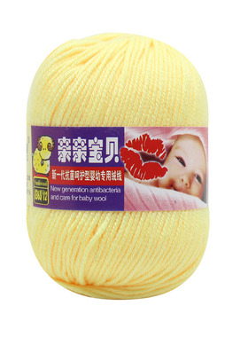 三利宝宝毛线手工编织牛奶棉婴儿