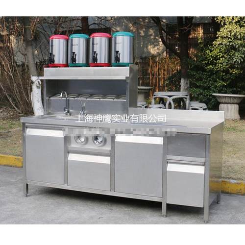 不锈钢水吧台 奶茶店设备 咖啡店设备 工作台操作台