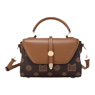 稻草人包包女包2025新款时尚手提包复古老花百搭女单肩斜挎包正品