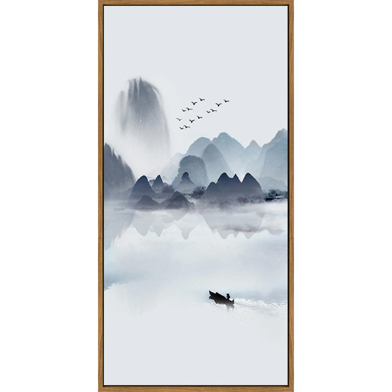 入户玄关新中式风禅意水墨装饰画