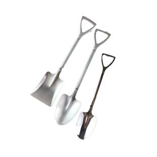 铁锹勺子304不锈钢创意吃西瓜神器复古工兵铲咖啡甜品雪糕网红勺