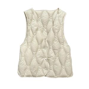 羽绒服内胆女大衣内搭叠穿90白鸭绒轻薄保暖背心打底V领马甲内穿