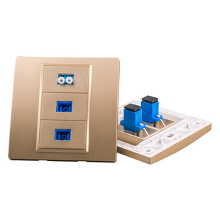 86型SC光纤电视电话六类免打网络模块电脑网线插座面板千兆单口