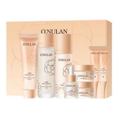 欧诺兰山茶花焕采靓颜套装护肤品收缩毛孔淡化细纹补水保湿正品