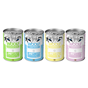【百亿补贴】罐头WOOLF伍尔夫鲜食兔肉狗罐头400g狗零食罐超大罐
