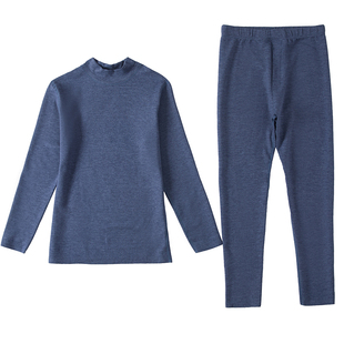 中高领德绒保暖内衣男女士套装加厚加绒秋衣秋裤情侣打底棉毛衫冬