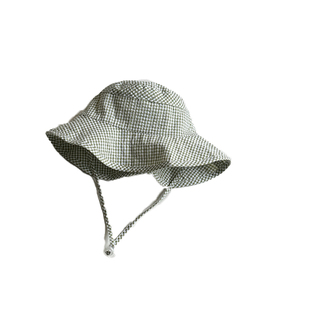 婴儿帽子男宝个性小格子遮阳渔夫帽婴幼儿宝宝洋气穿搭防晒套头帽