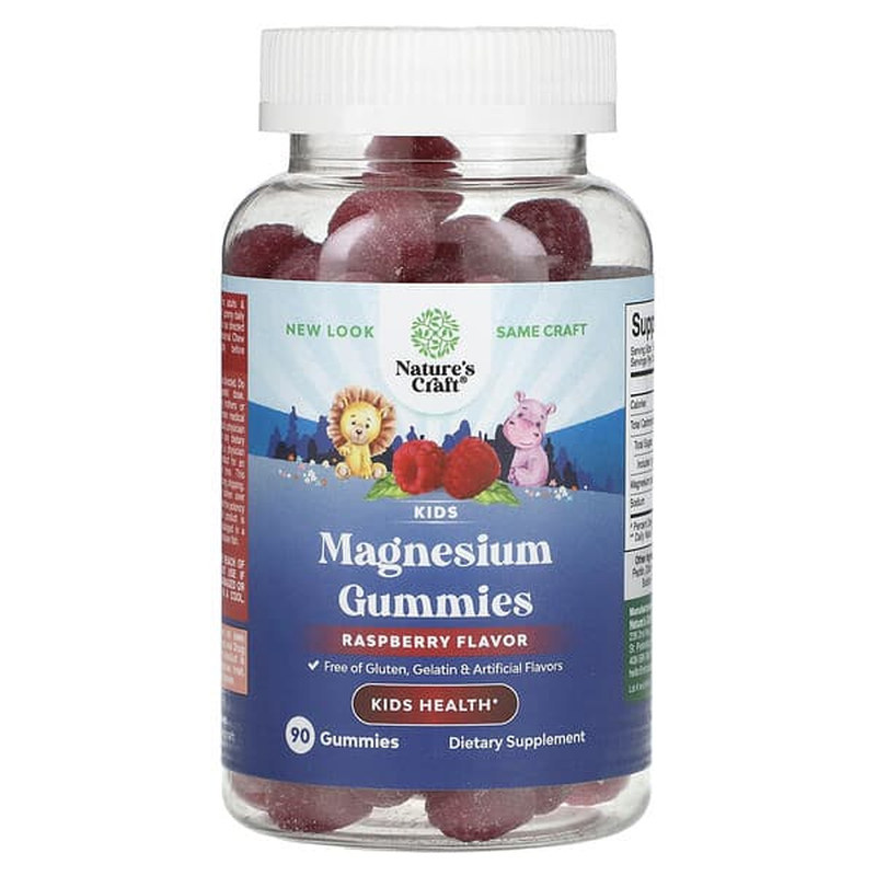 Nature'sCraft儿童镁软糖支持健康骨骼发育能量代谢安稳睡眠