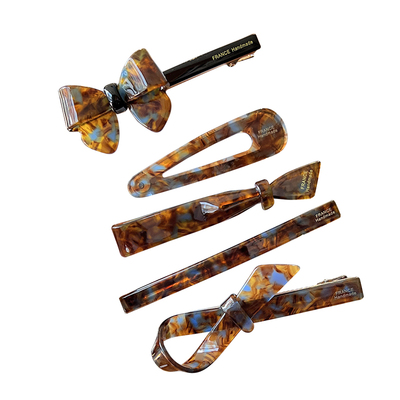 韩国进口France金标茶青色发夹法式百搭刘海侧边夹碎发鸭嘴夹顶夹