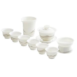 榜盛羊脂玉功夫茶具套装2025新款家用中式轻奢高档茶具礼盒送人