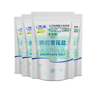 浙盐雪涛澳洲海盐无碘雪花盐200g*4袋纯天然不含抗结剂专用调味品