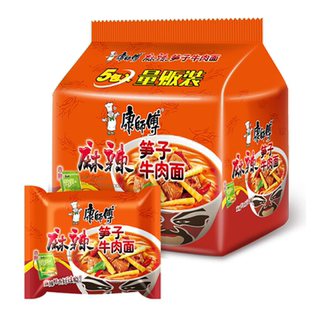 康师傅方便面麻辣笋子牛肉面油泼辣子酸汤面泡椒泡椒竹笋鸡面泡面
