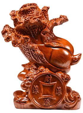 雅造花梨电视酒柜白菜摆件送礼品
